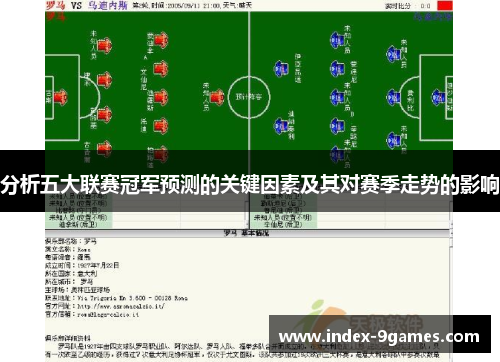 分析五大联赛冠军预测的关键因素及其对赛季走势的影响 分析五大联赛冠军预测的关键因素及其对赛季走势的影响