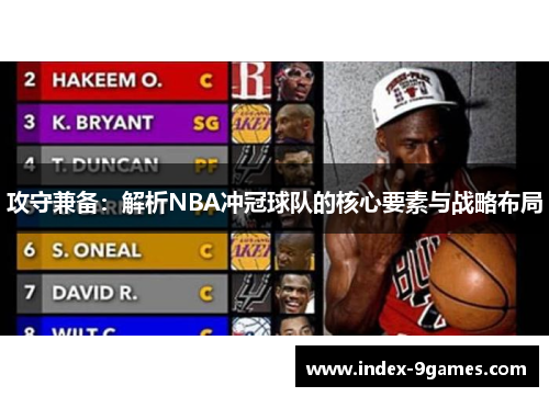 攻守兼备：解析NBA冲冠球队的核心要素与战略布局